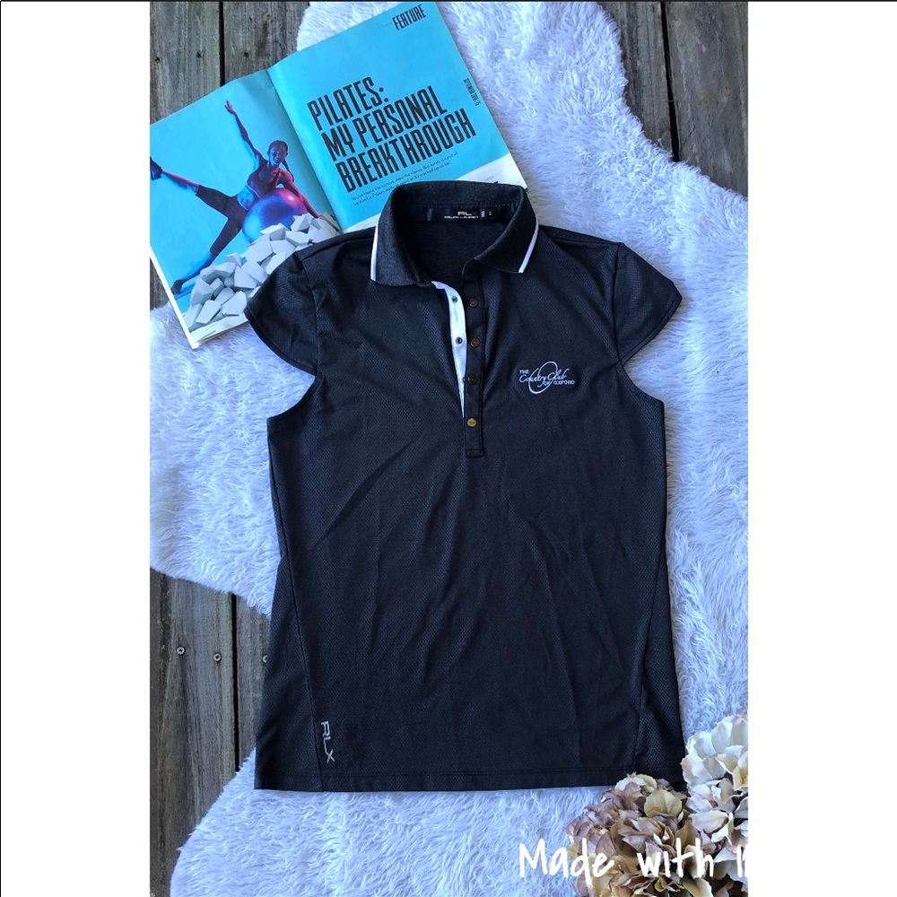 Ralph Lauren gray golf shirt.